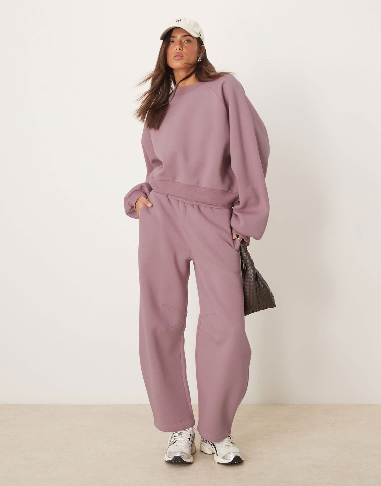 ASOS DESIGN barrel leg jogger co - ord in dusky pink - ASOS Sample Sale EU Store