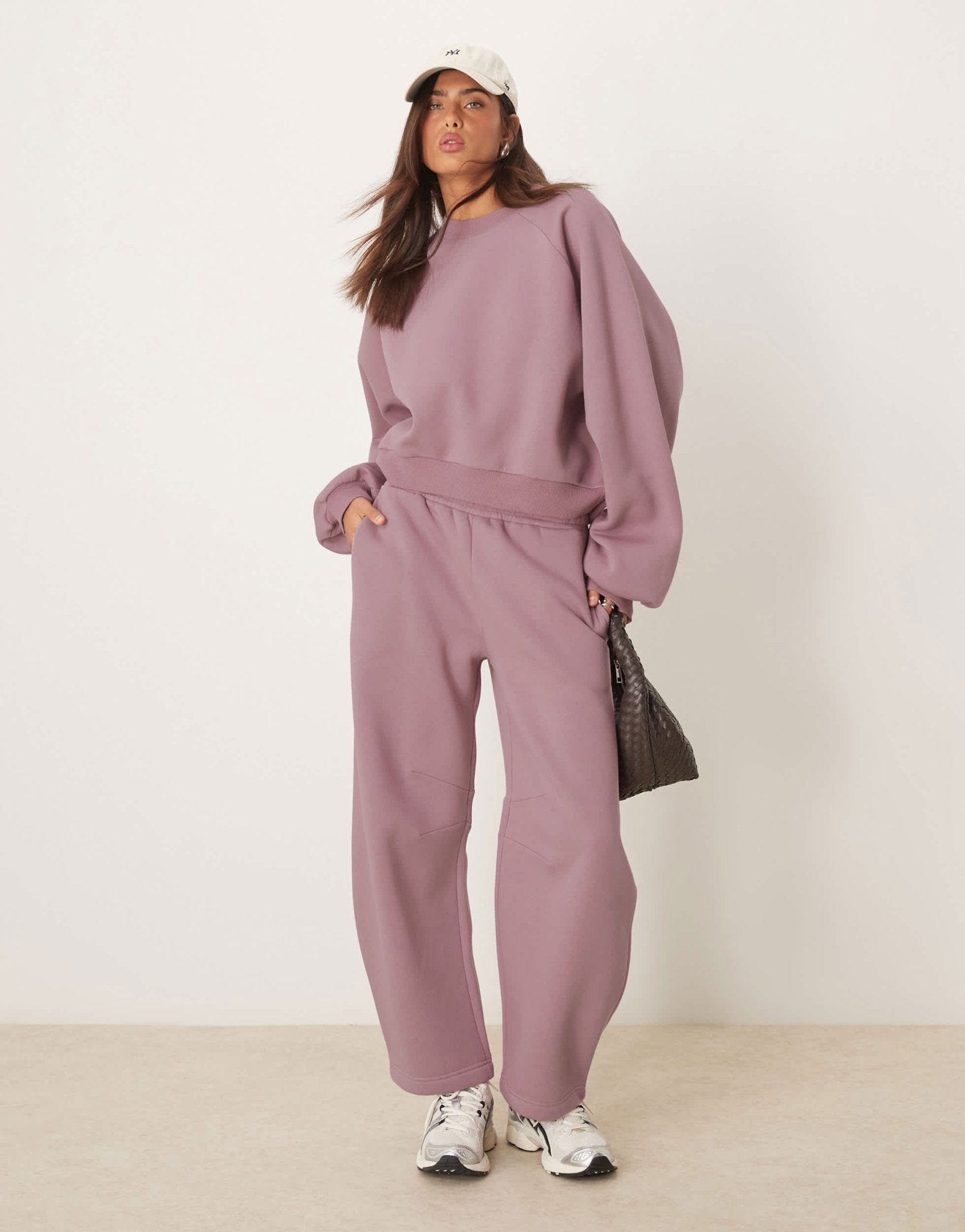 ASOS DESIGN barrel leg jogger co - ord in dusky pink - ASOS Sample Sale EU Store