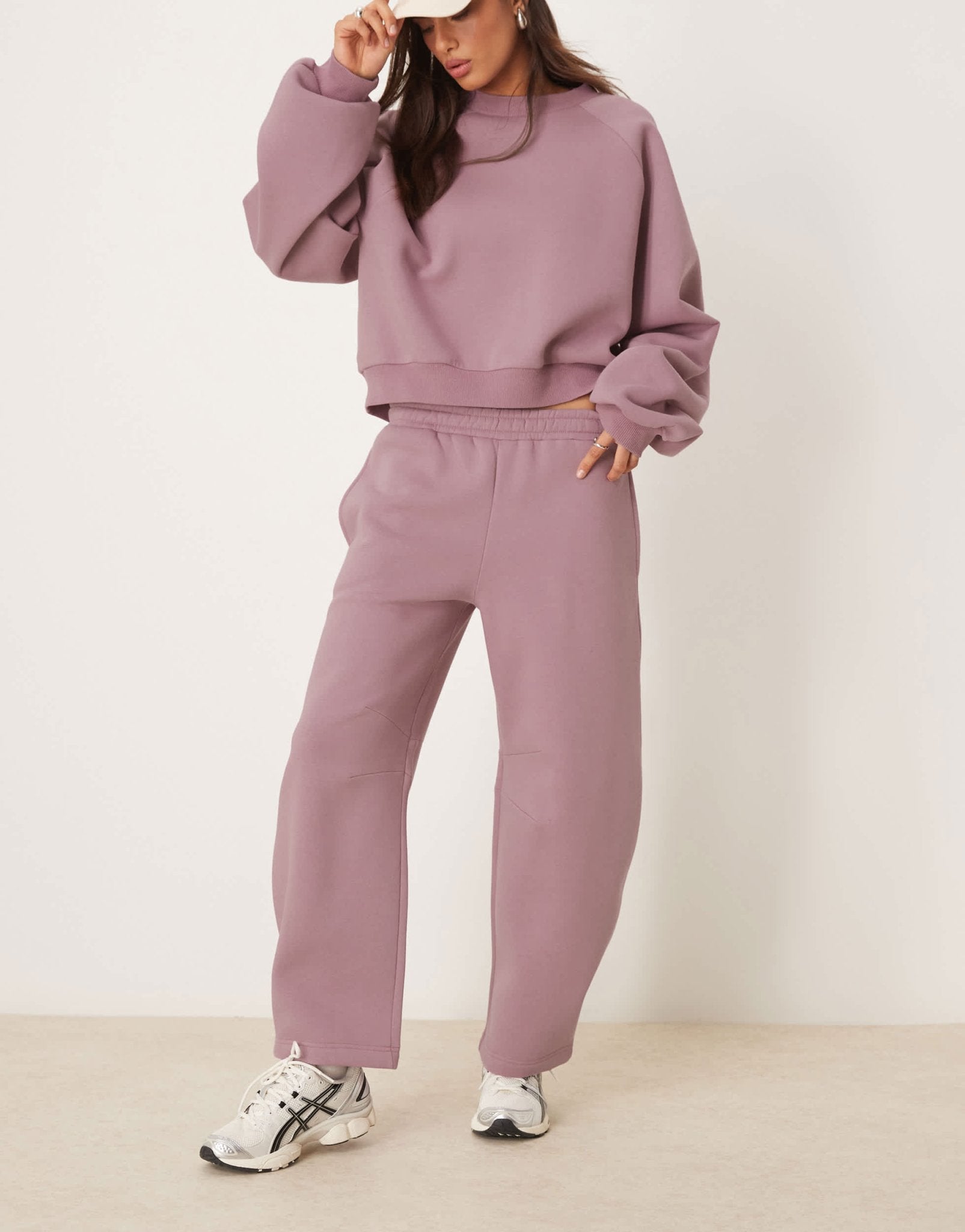 ASOS DESIGN barrel leg jogger co - ord in dusky pink - ASOS Sample Sale EU Store