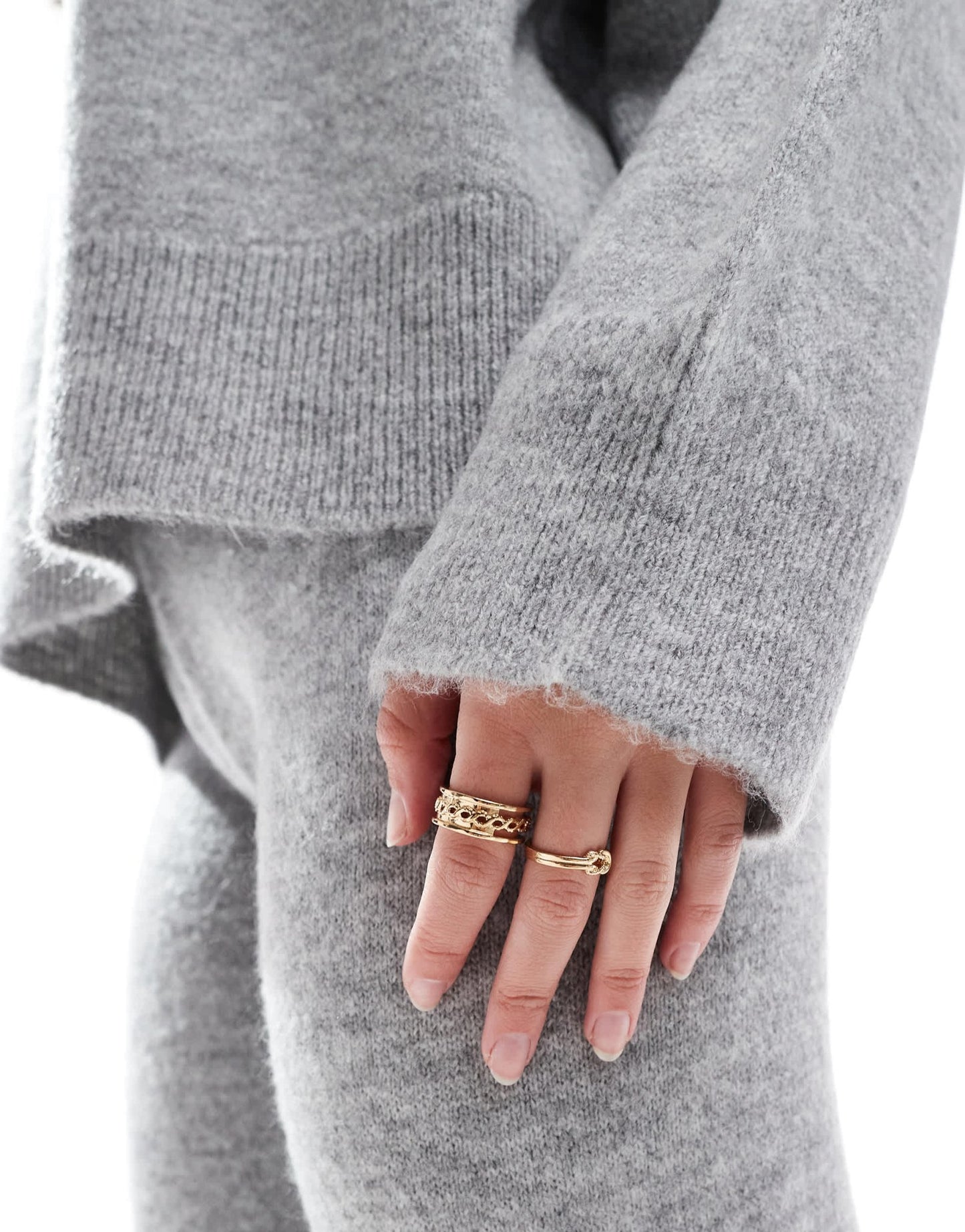 ASOS DESIGN boxy crew neck jumper co - ord in grey - ASOS Sample Sale EU Store