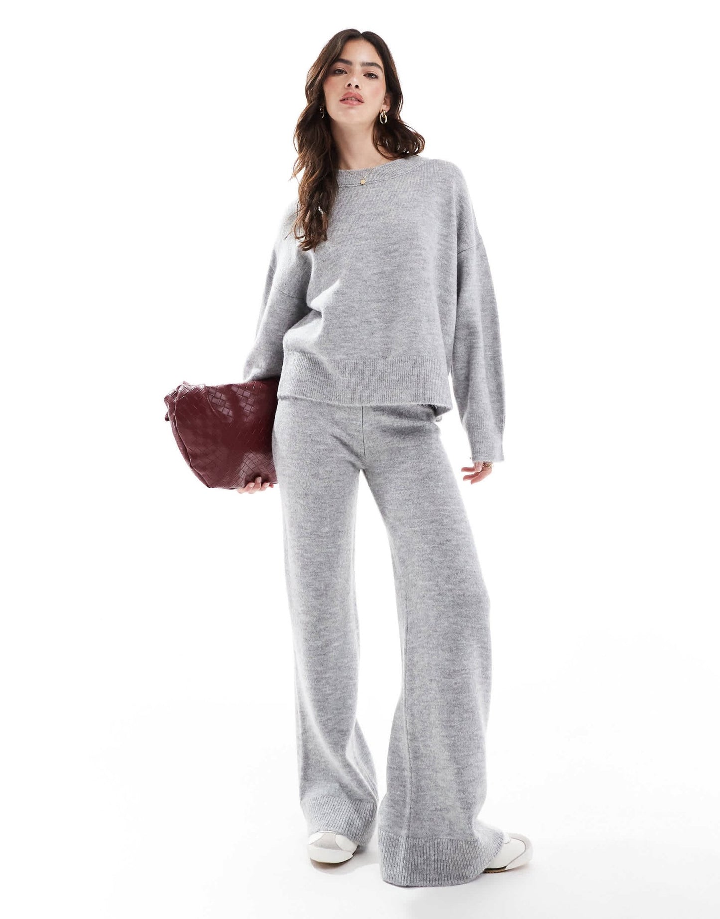 ASOS DESIGN boxy crew neck jumper co - ord in grey - ASOS Sample Sale EU Store