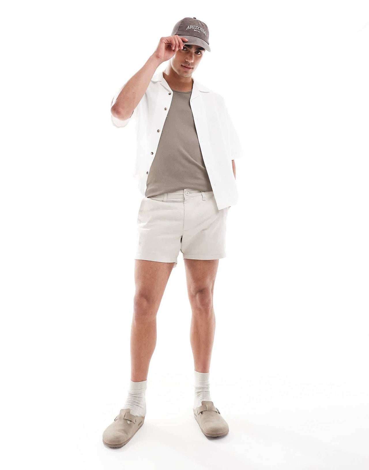 ASOS DESIGN boxy oversized linen blend shirt with revere collar in white - ASOS Sample Sale EU Store