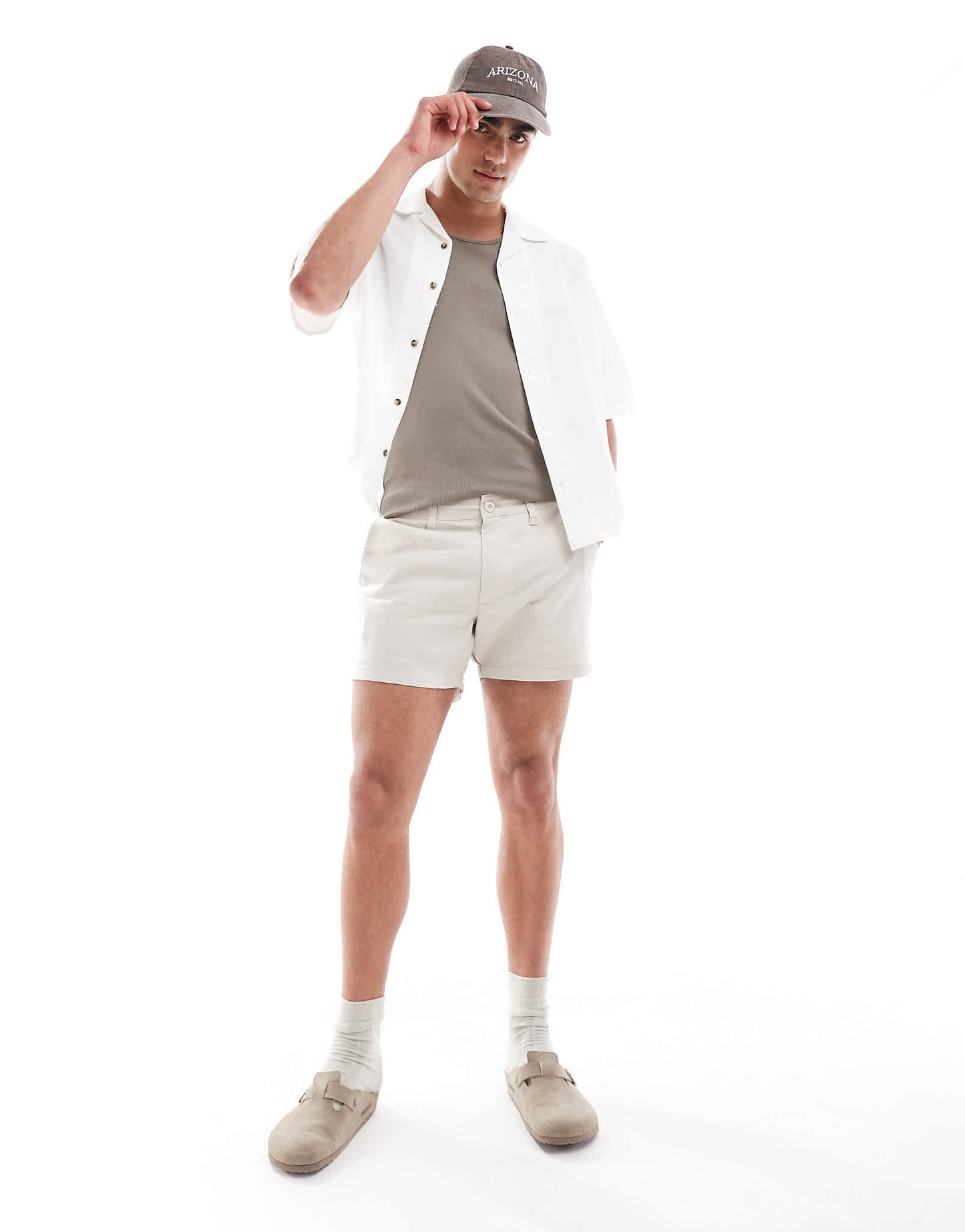 ASOS DESIGN boxy oversized linen blend shirt with revere collar in white - ASOS Sample Sale EU Store