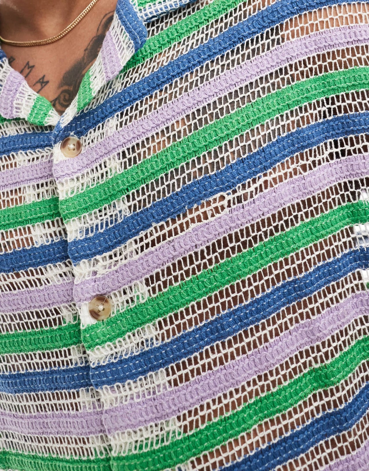 ASOS DESIGN boxy oversized revere crochet shirt - ASOS Sample Sale EU Store