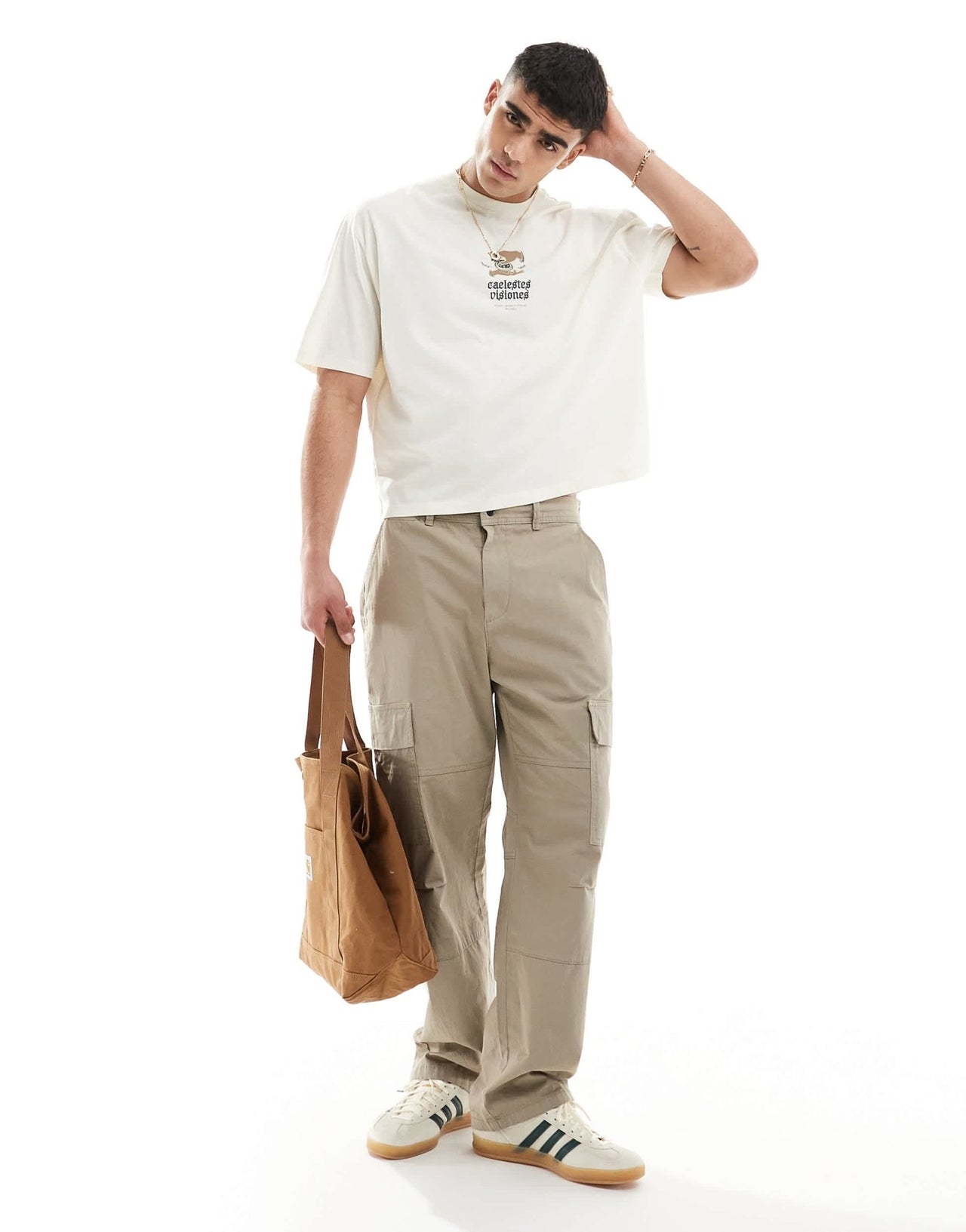 ASOS DESIGN boxy oversized t-shirt in beige with celestial front print - ASOS Sample Sale EU Store
