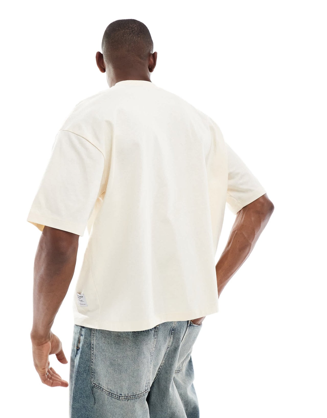 ASOS DESIGN boxy oversized t-shirt with applique graphic in buttermilk - ASOS Sample Sale EU Store