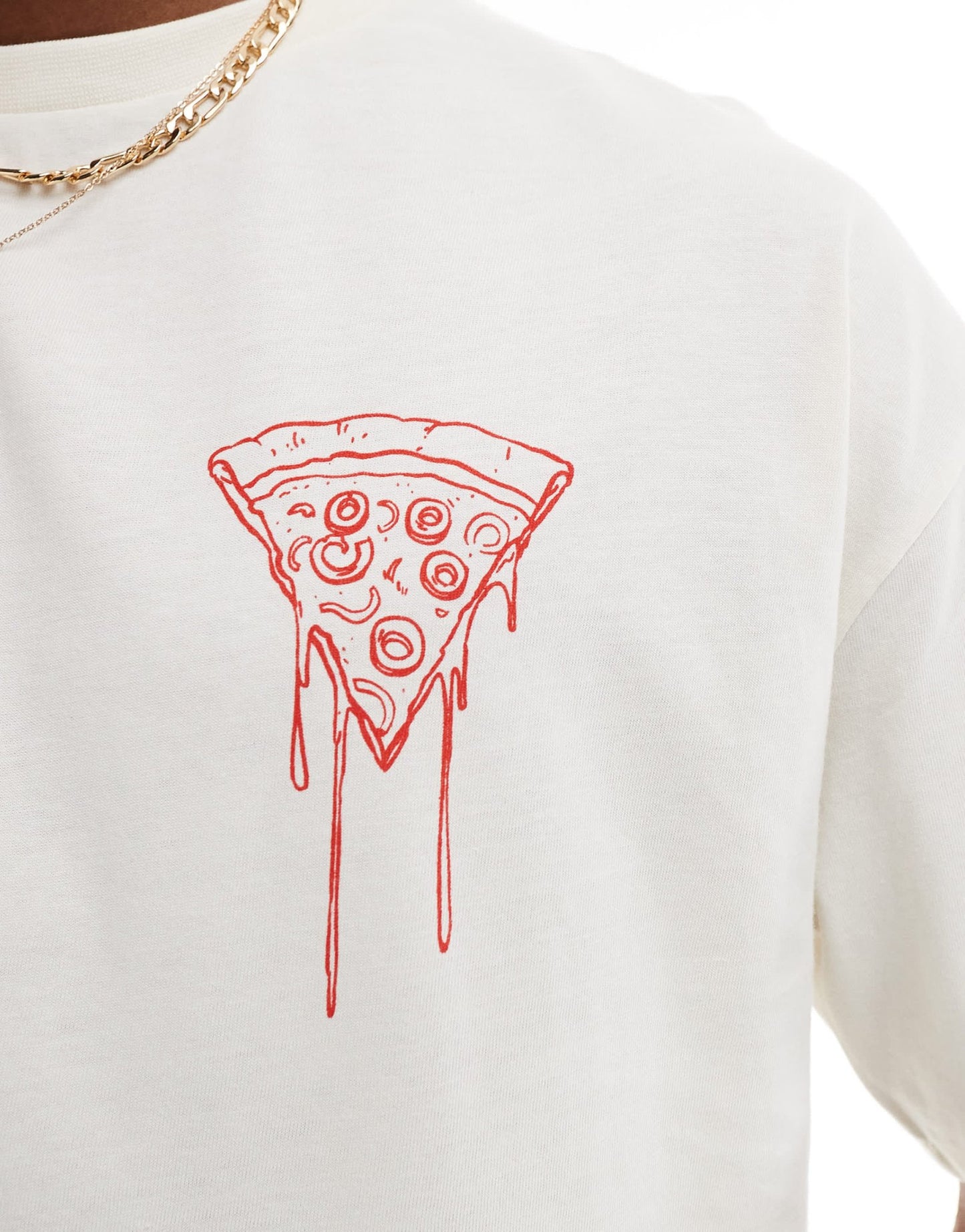 ASOS DESIGN boxy oversized t-shirt with cartoon graphic in tofu - ASOS Sample Sale EU Store