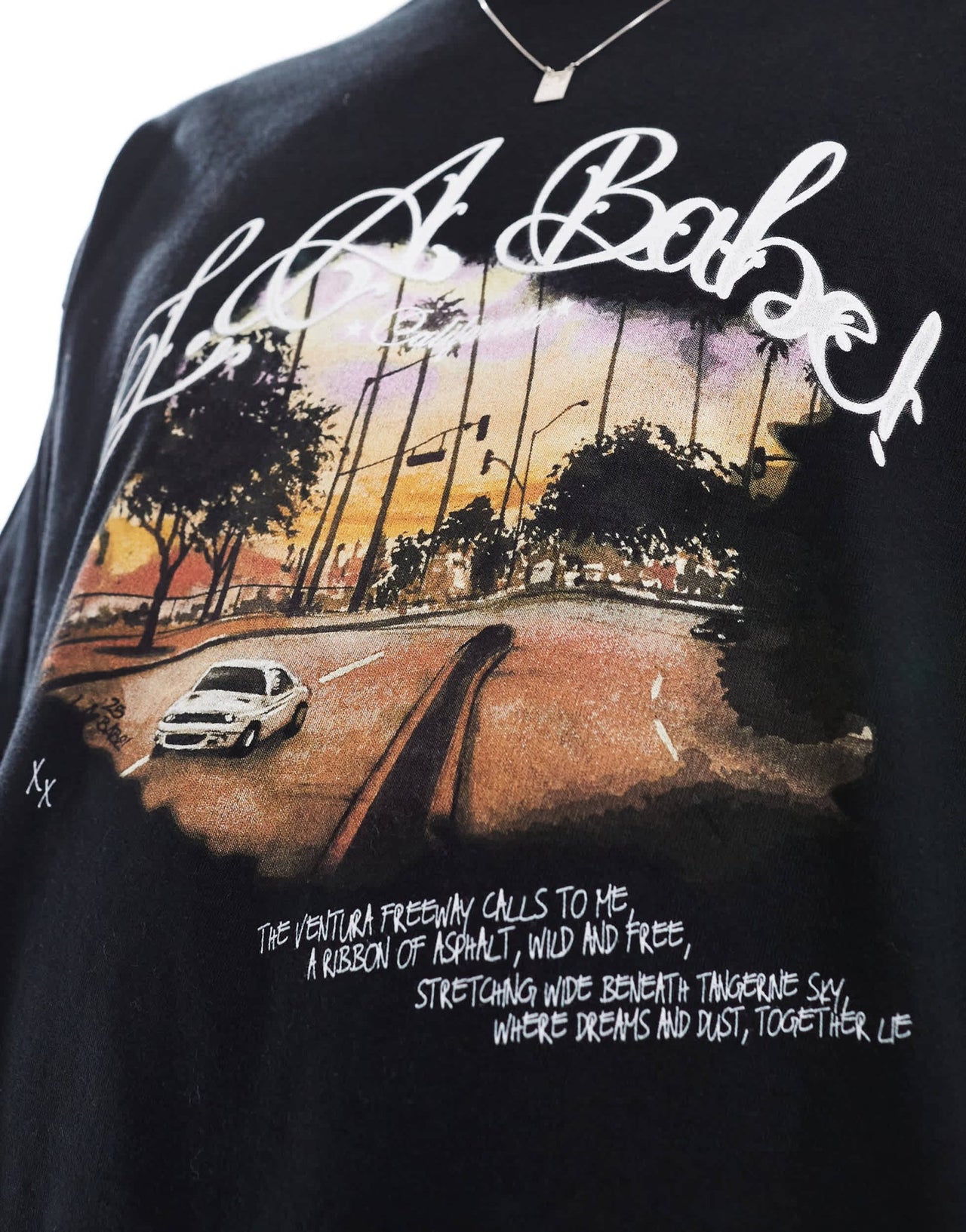 ASOS DESIGN boxy oversized t-shirt with scenic graphic in black - ASOS Sample Sale EU Store