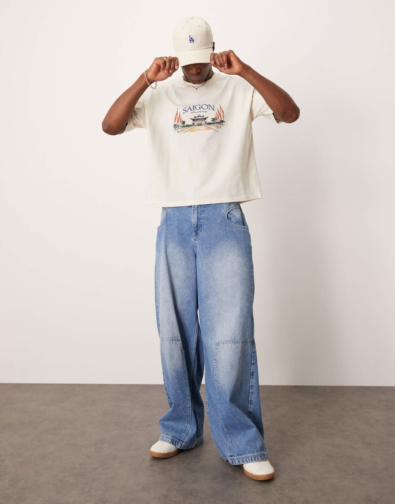 ASOS DESIGN boxy oversized t-shirt with scenic graphic in cream - ASOS Sample Sale EU Store