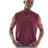 ASOS DESIGN boxy oversized tank in burgundy mesh