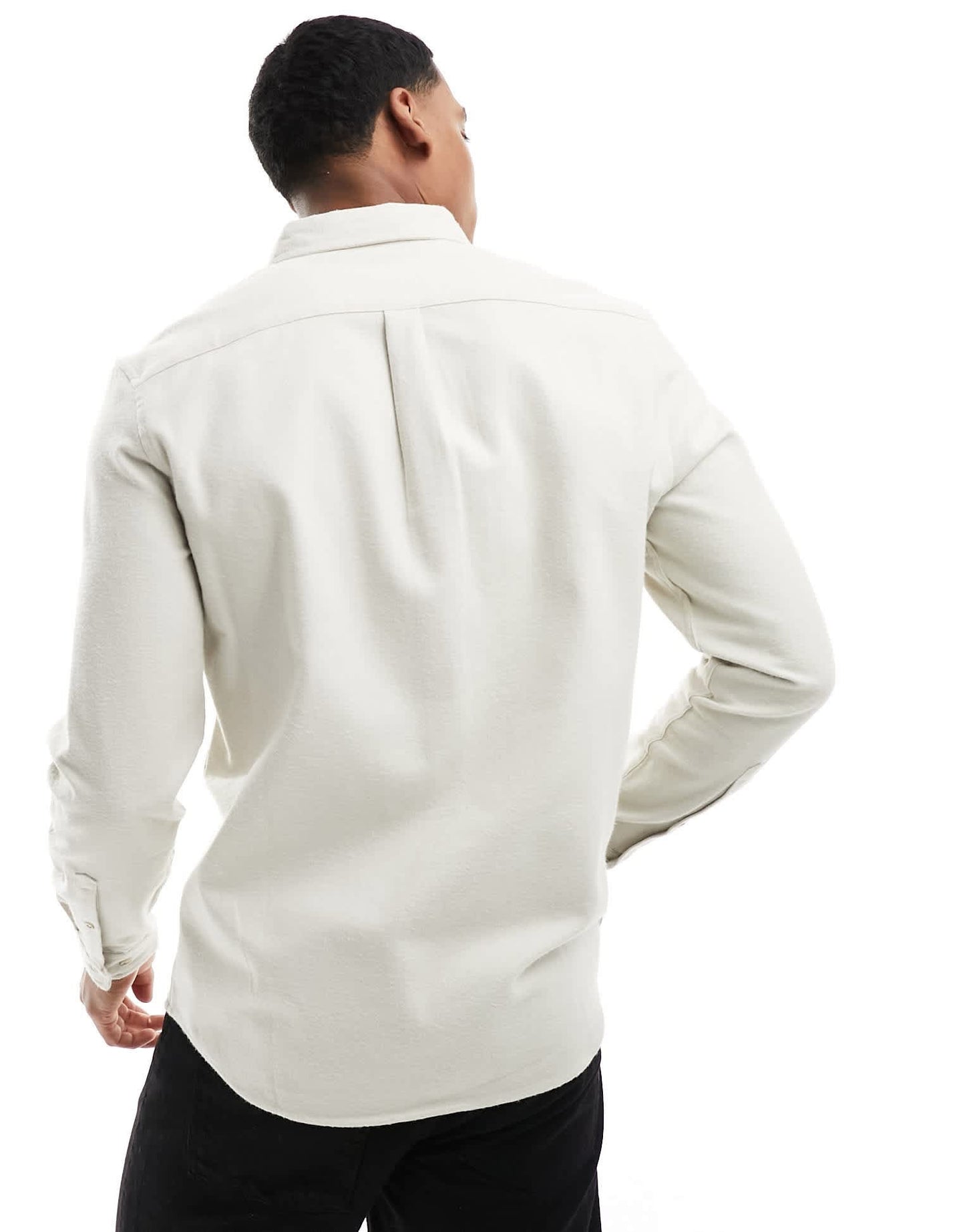 ASOS DESIGN brushed oxford regular shirt in stone - ASOS Sample Sale EU Store