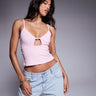 Top tipo cami con copa para el busto ASOS DESIGN en rosa claro