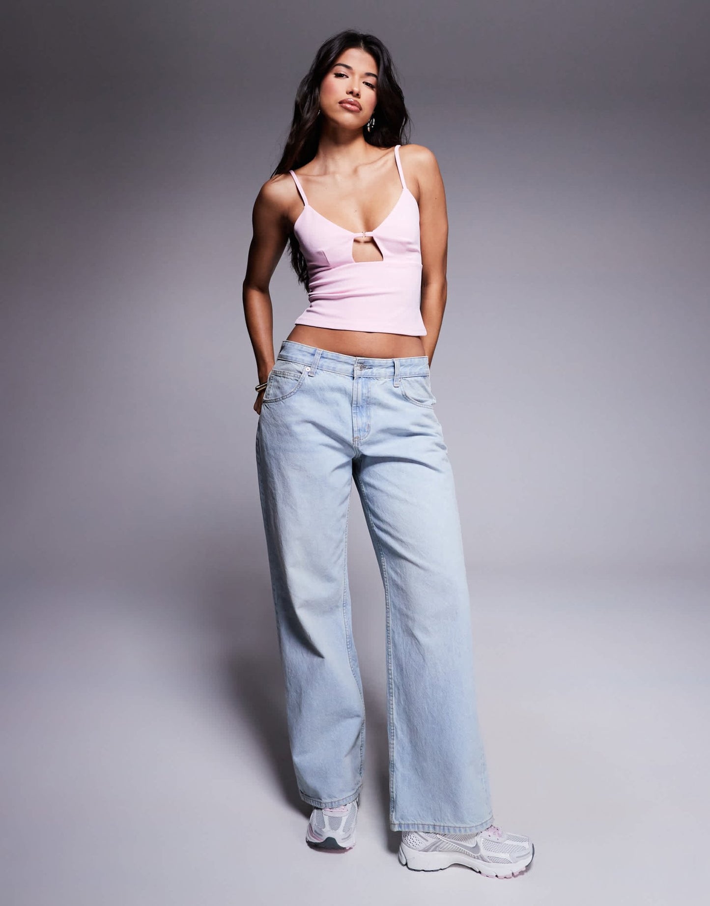 ASOS DESIGN bust cup cami top in light pink - ASOS Sample Sale EU Store