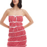 ASOS DESIGN cami strap with ruching mini dress in red gingham print