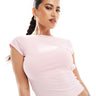 Top con maniche a cappuccio e schiena scoperta ASOS DESIGN in rosa
