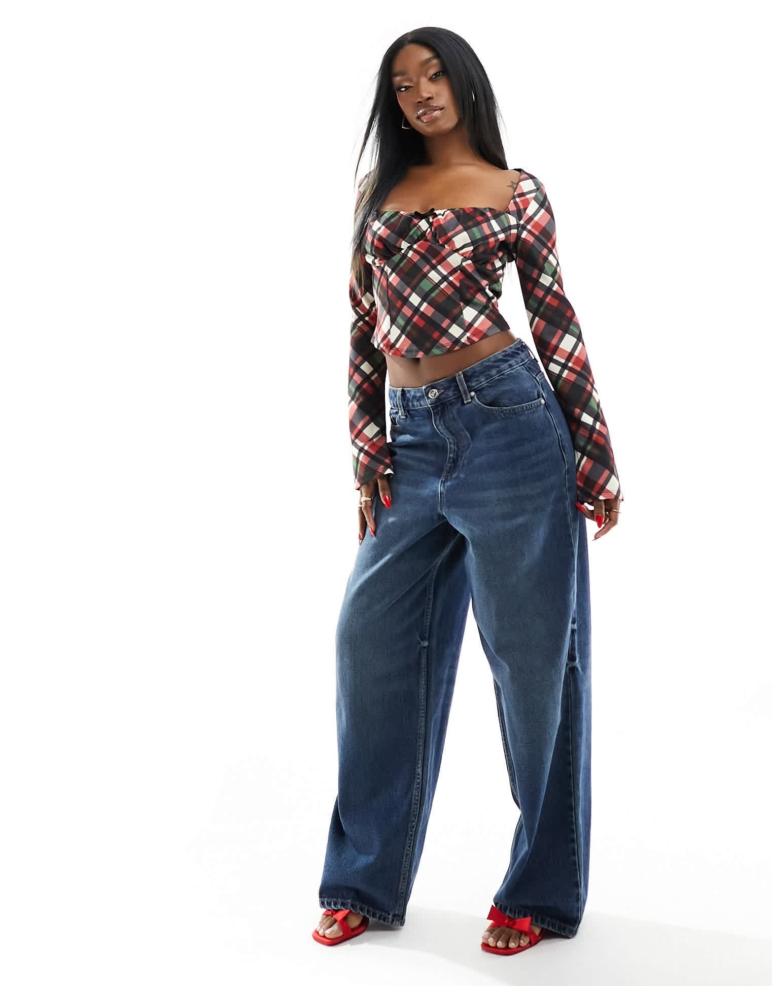ASOS DESIGN check top in multi - ASOS Sample Sale EU Store