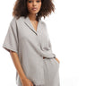 ASOS DESIGN cheesecloth shirt in grey
