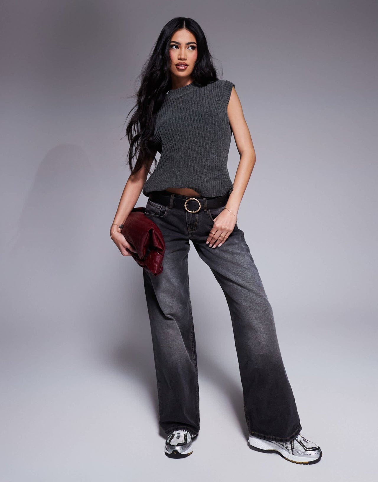 ASOS DESIGN chenille knitted tank in charcoal - ASOS Sample Sale EU Store