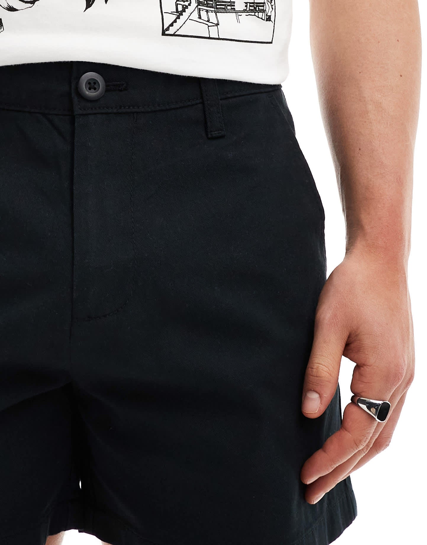 ASOS DESIGN chino short in black - ASOS Sample Sale EU Store
