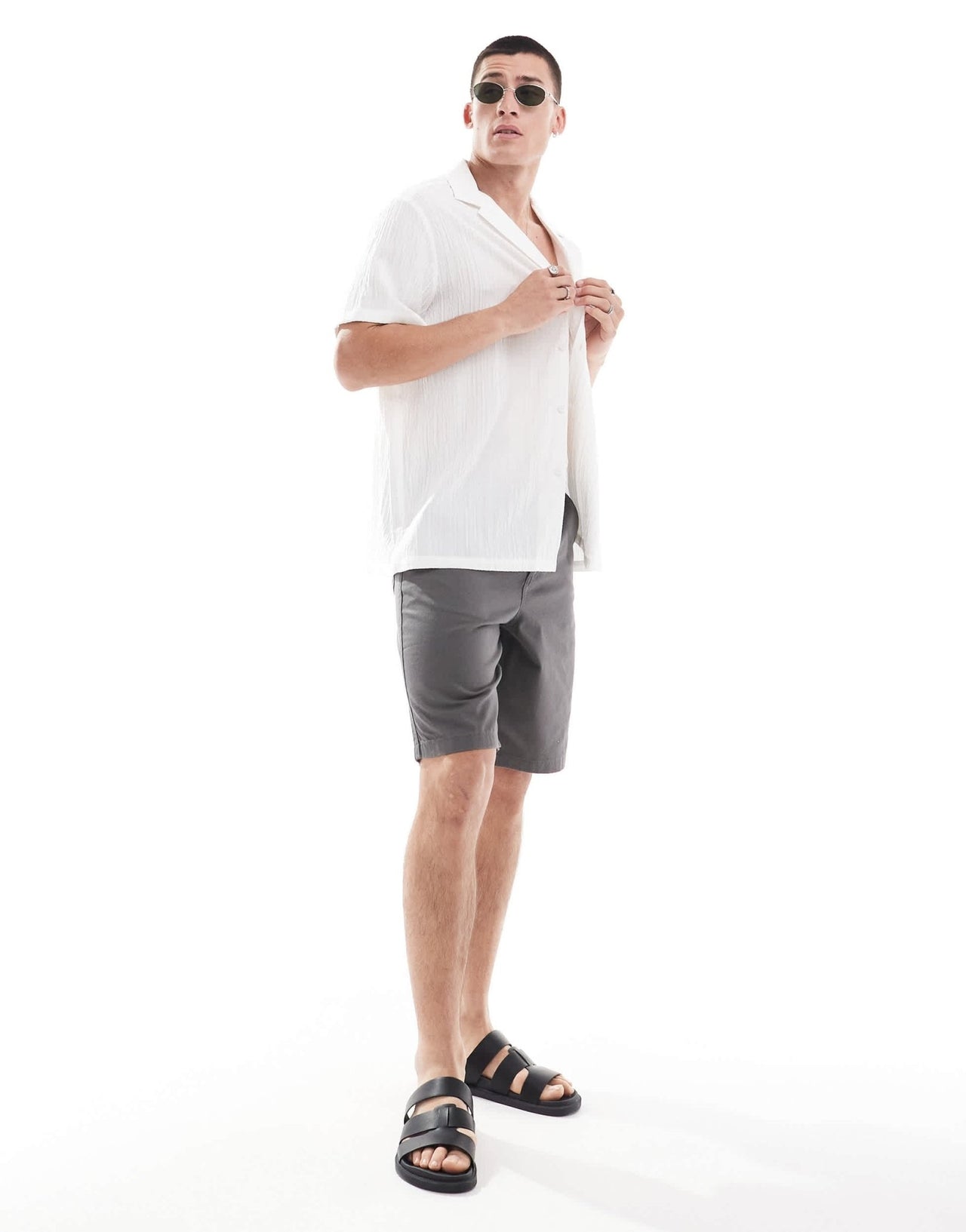 ASOS DESIGN chino short in charcoal - ASOS Sample Sale EU Store