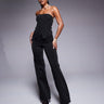 Pantaloni coordinati ASOS DESIGN a gamba dritta in stile bandage neri