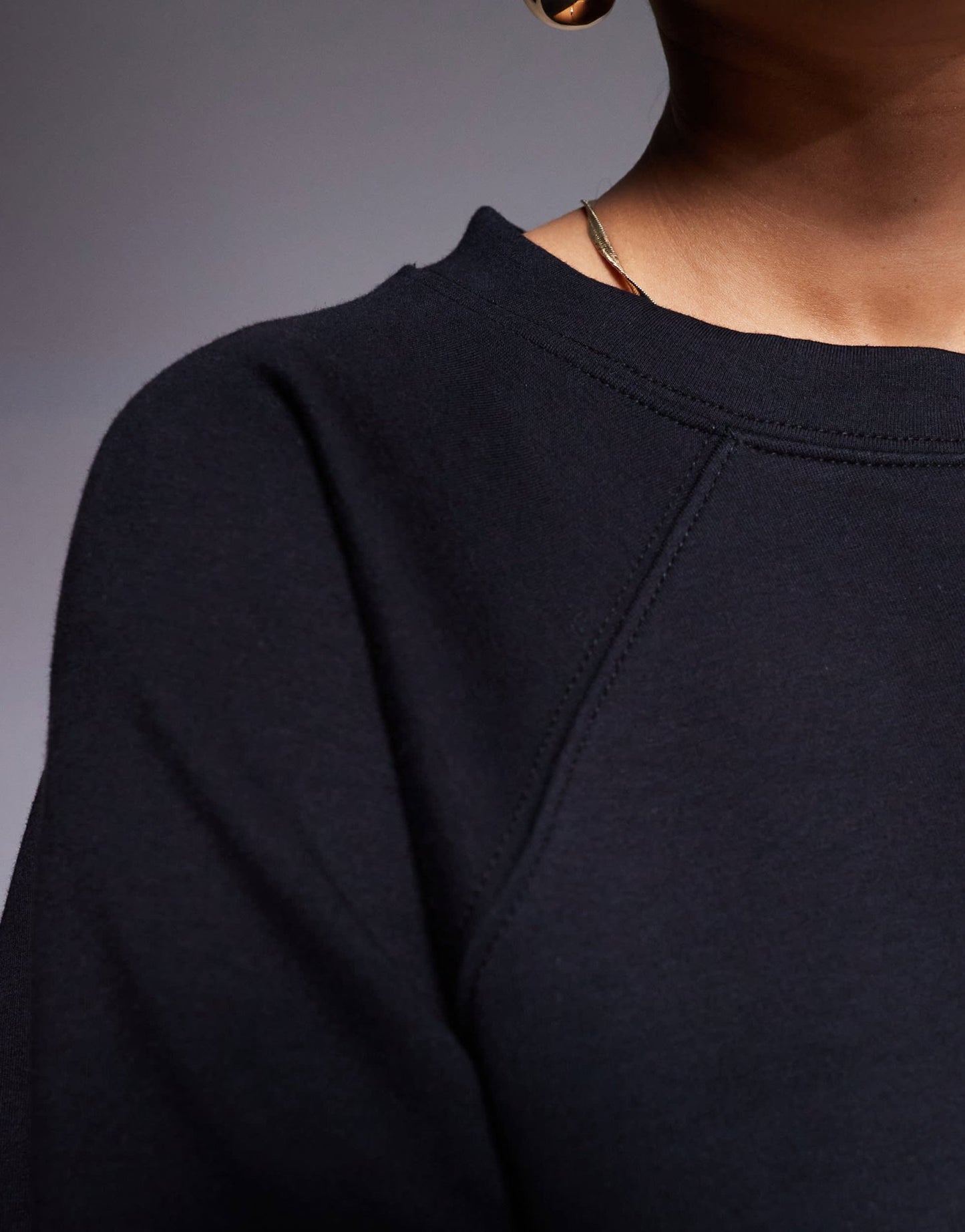 ASOS DESIGN co - ord interlock raglan t-shirt in black - ASOS Sample Sale EU Store