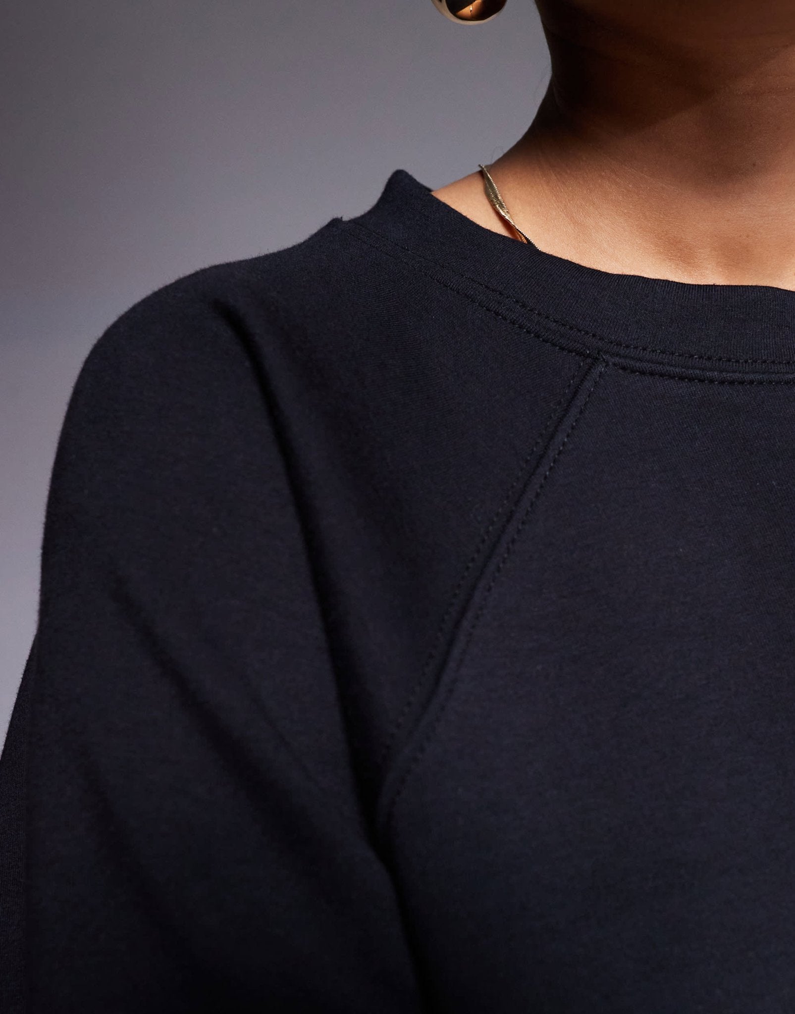 ASOS DESIGN co - ord interlock raglan t-shirt in black - ASOS Sample Sale EU Store