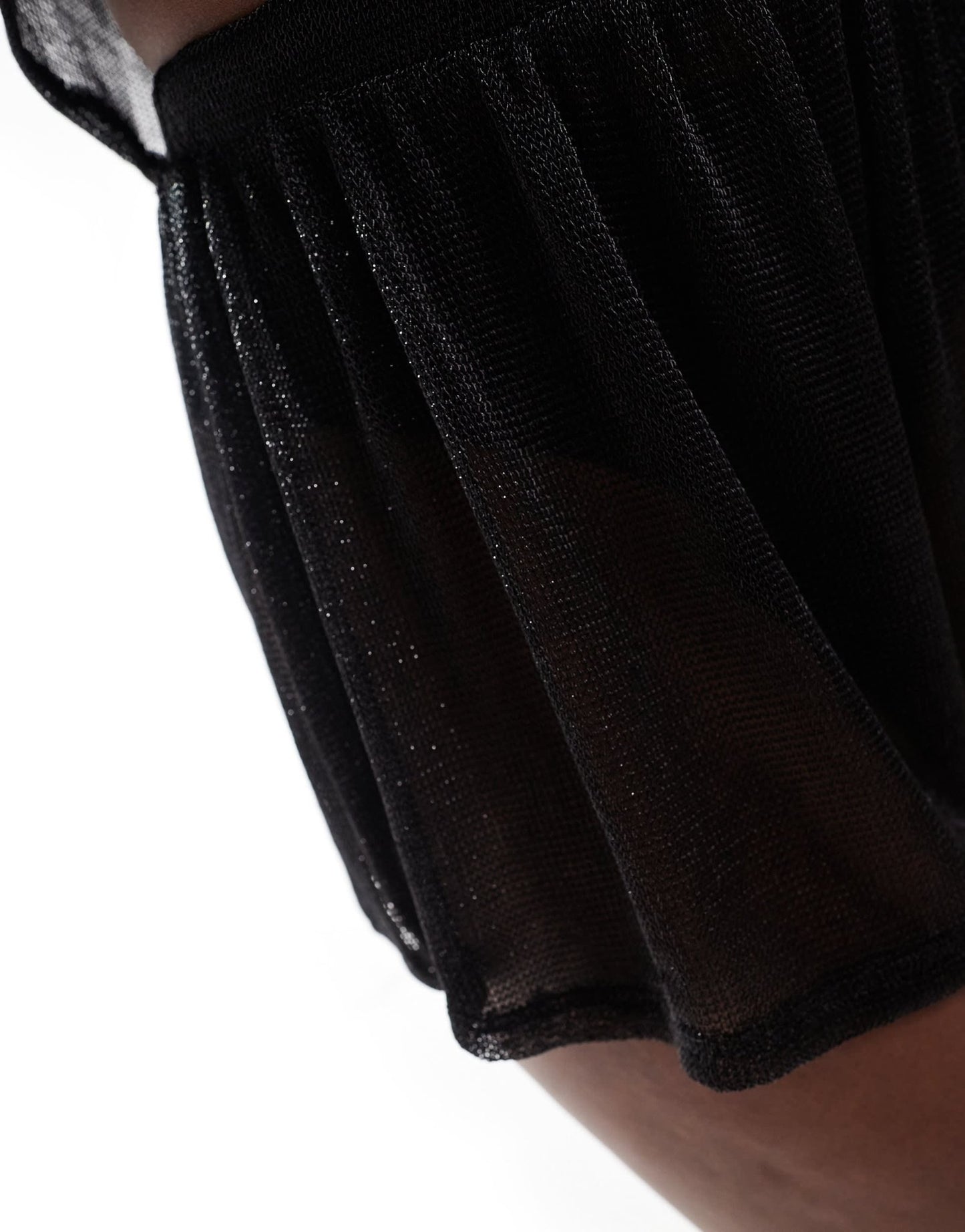 ASOS DESIGN co - ord jersey chainmail flippy shorts in black - ASOS Sample Sale EU Store