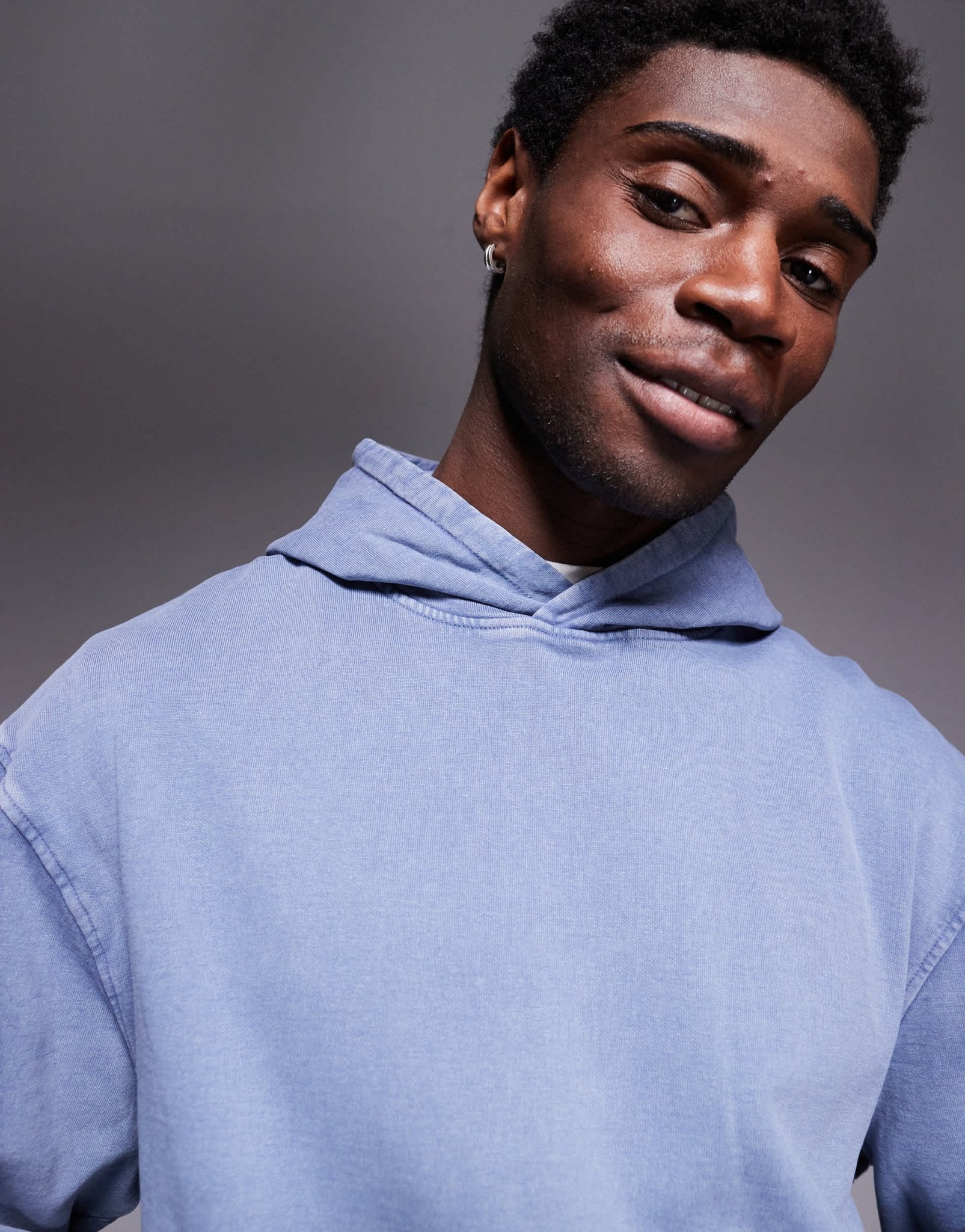 ASOS DESIGN co - ord oversized hoodie in washed blue - MBLUE - ASOS Sample Sale EU Store