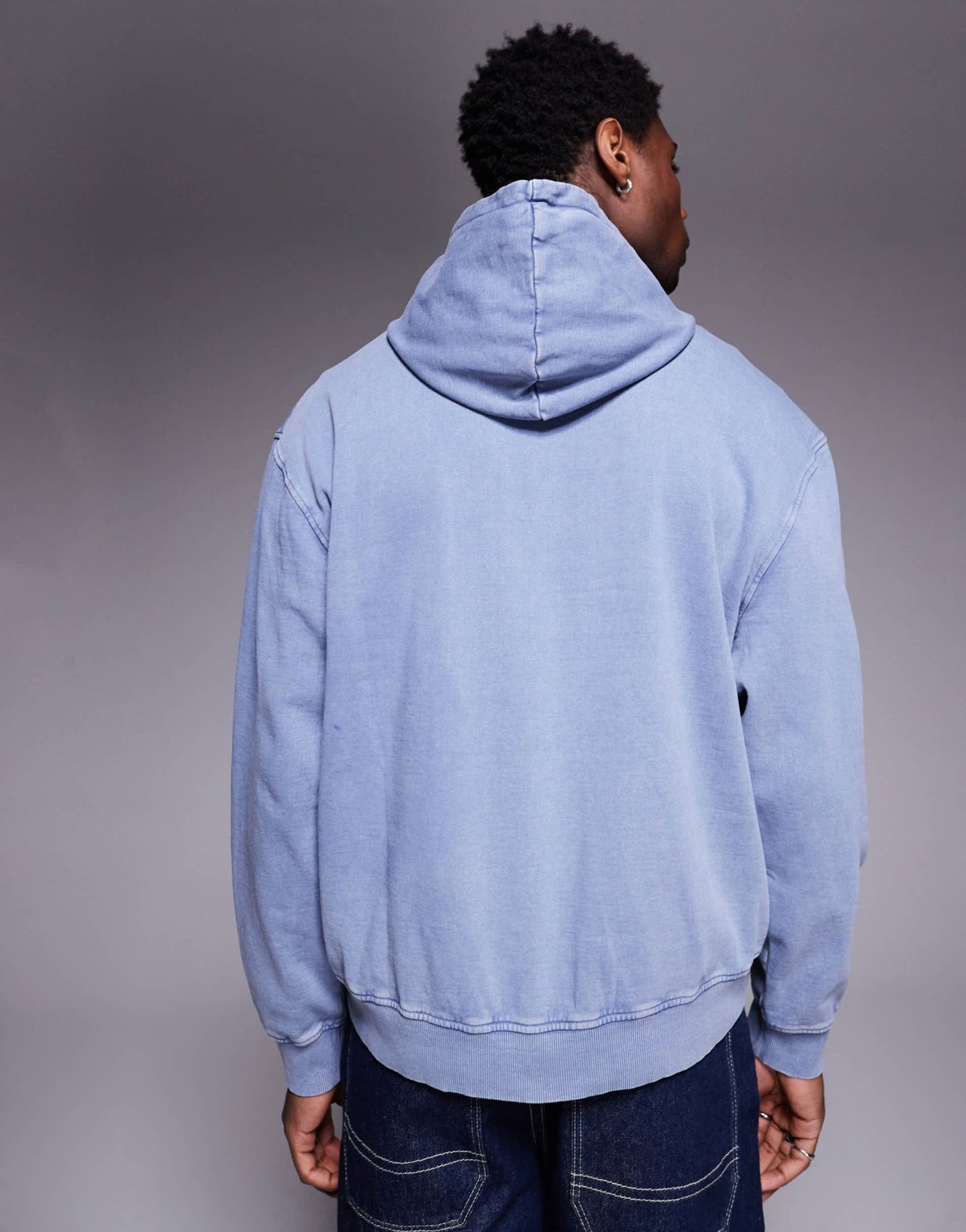 ASOS DESIGN co - ord oversized hoodie in washed blue - MBLUE - ASOS Sample Sale EU Store