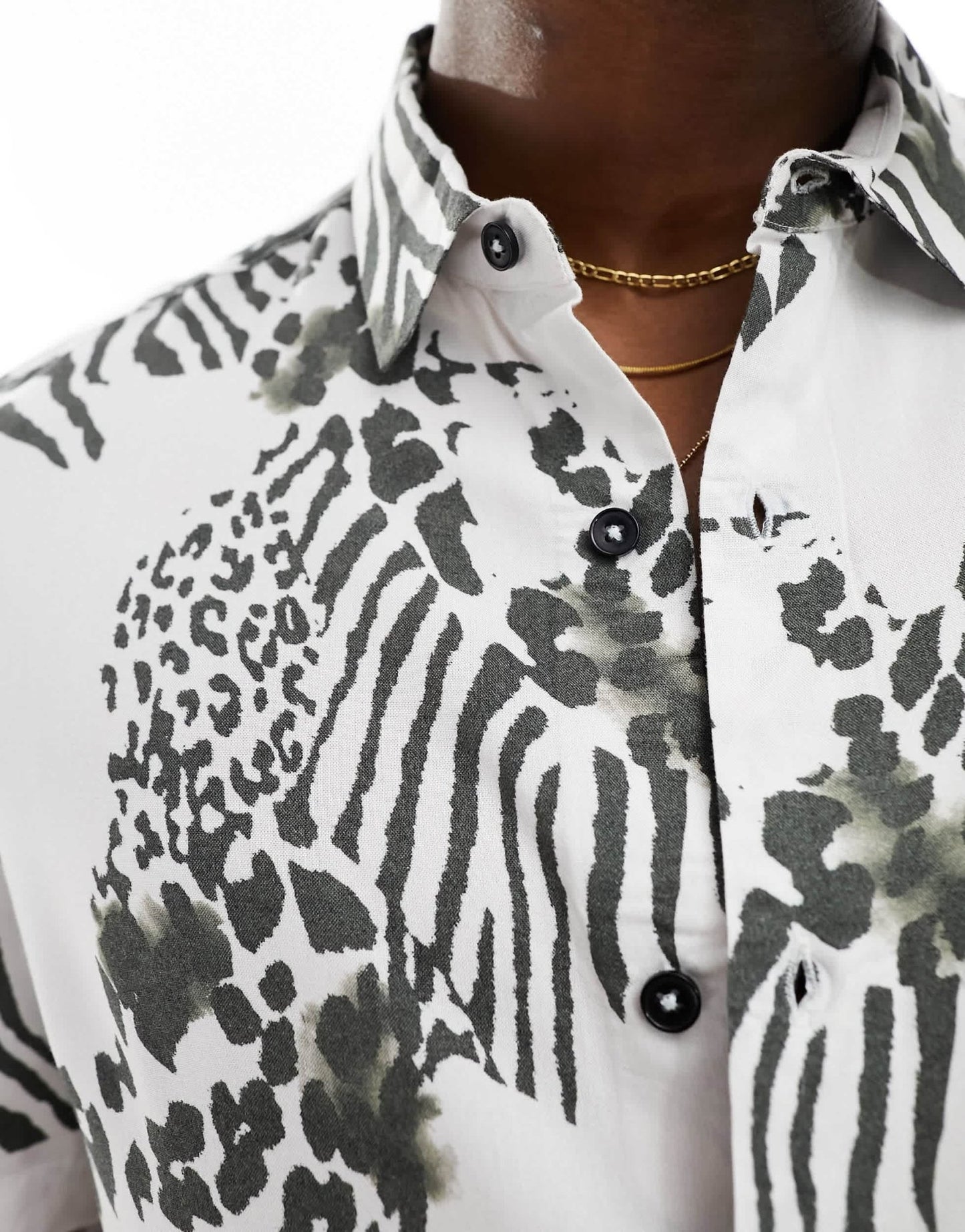 ASOS DESIGN co - ord regular shirt in animal print - ASOS Sample Sale EU Store