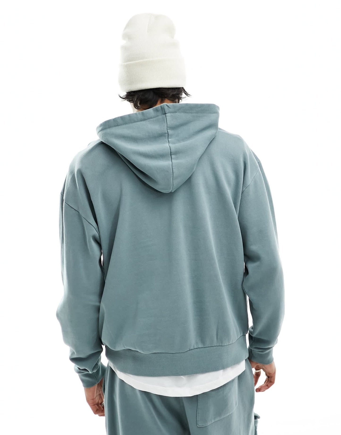 ASOS DESIGN co - ord unisex oversized hoodie in washed teal with seam details - ASOS Sample Sale EU Store