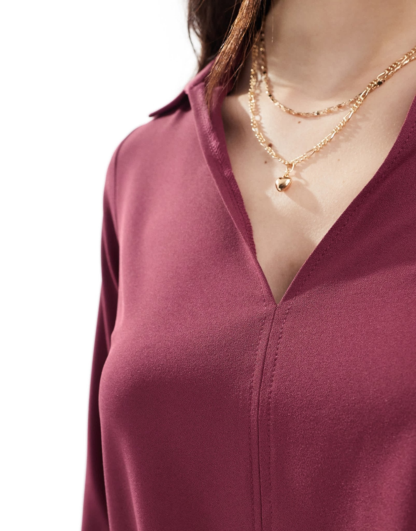 ASOS DESIGN collared mini shift dress in burgundy - ASOS Sample Sale EU Store