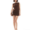Coordinato micro skort in maglia compatta ASOS DESIGN in marrone