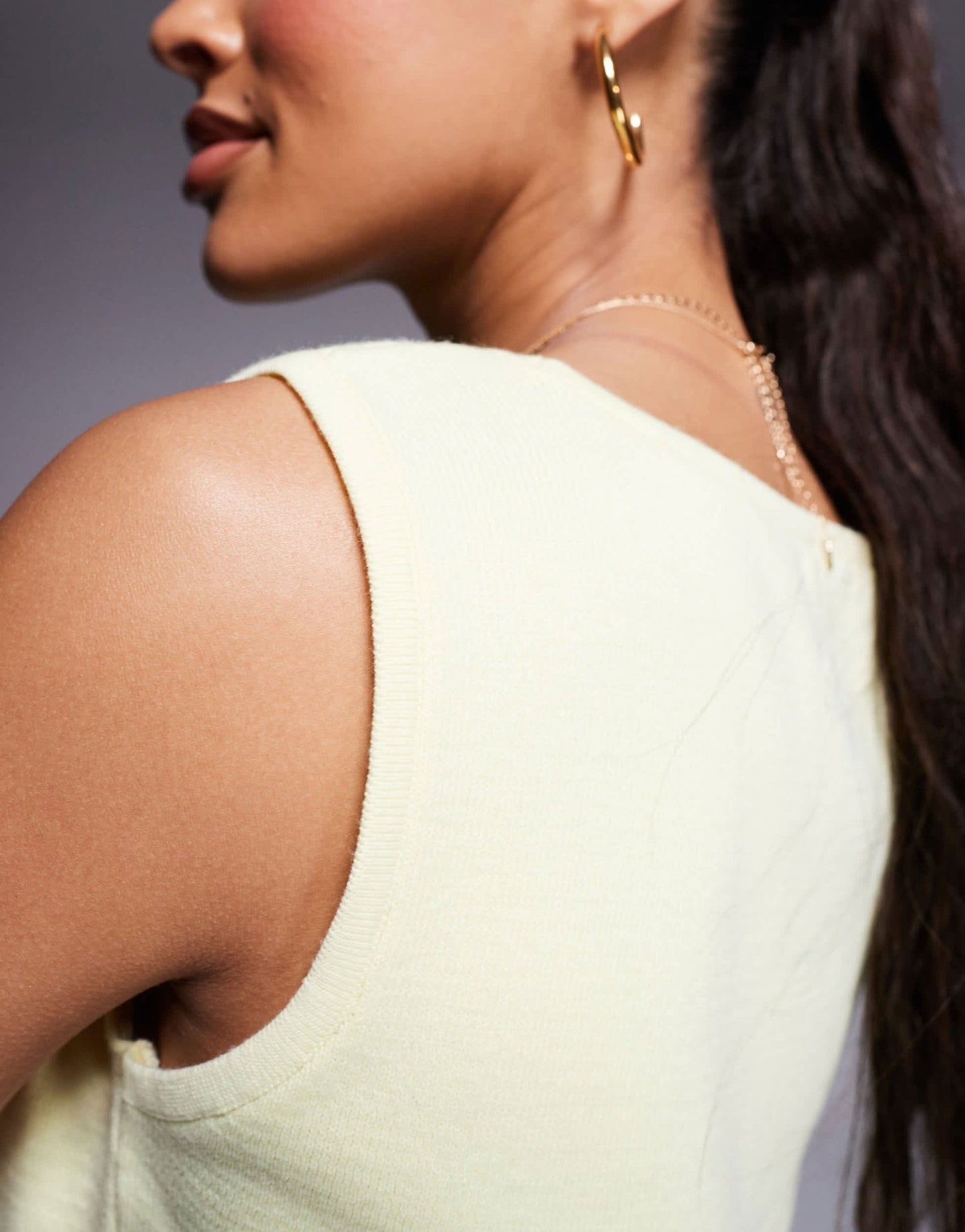 ASOS DESIGN compact knit slash neck top co - ord in buttermilk yellow - ASOS Sample Sale EU Store