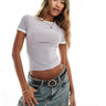 Haut de base contrasté ASOS DESIGN à manches courtes en gris