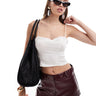 Top cami con contraste en el busto ASOS DESIGN en marfil