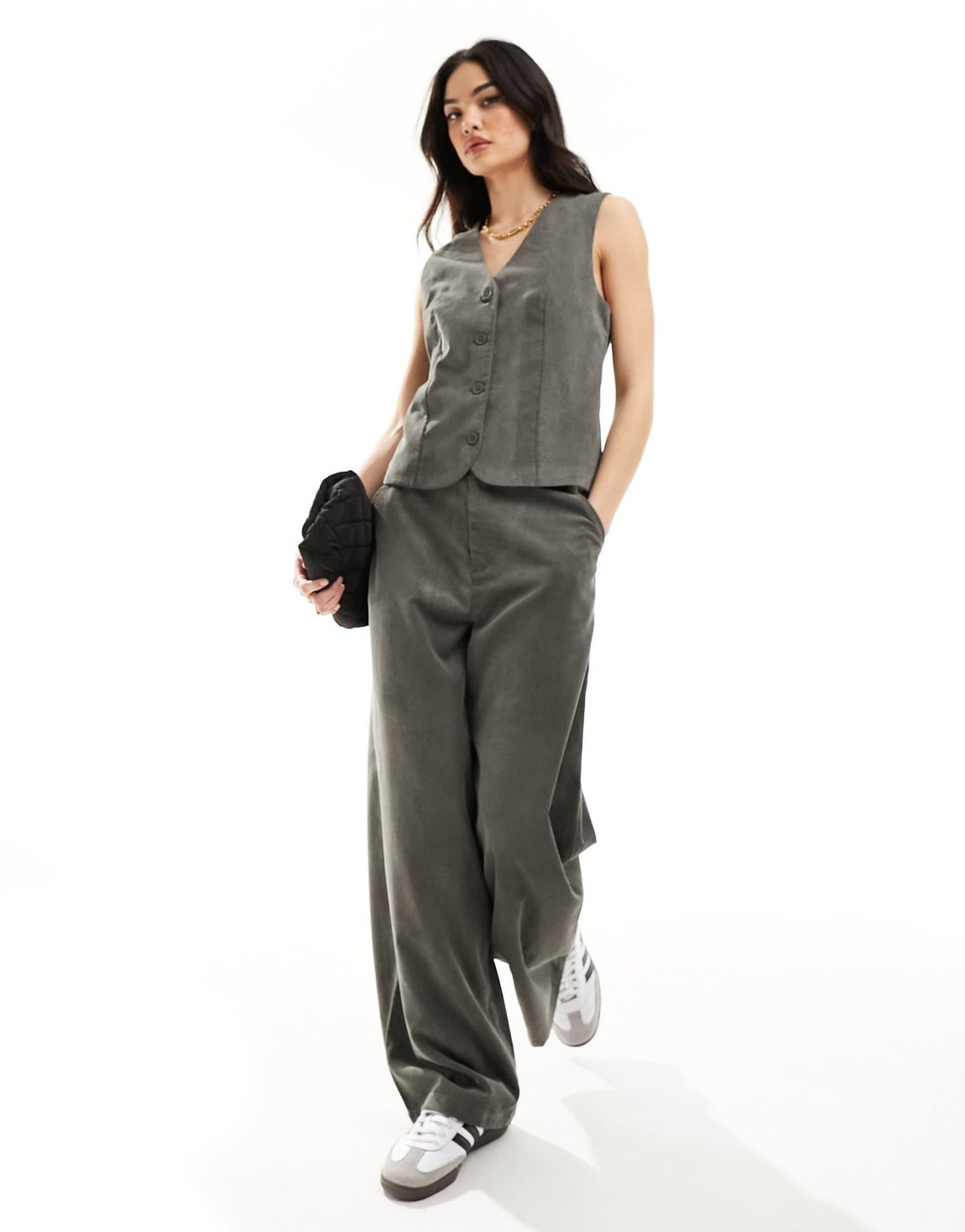 ASOS DESIGN cord waistcoat in khaki co - ord - ASOS Sample Sale EU Store