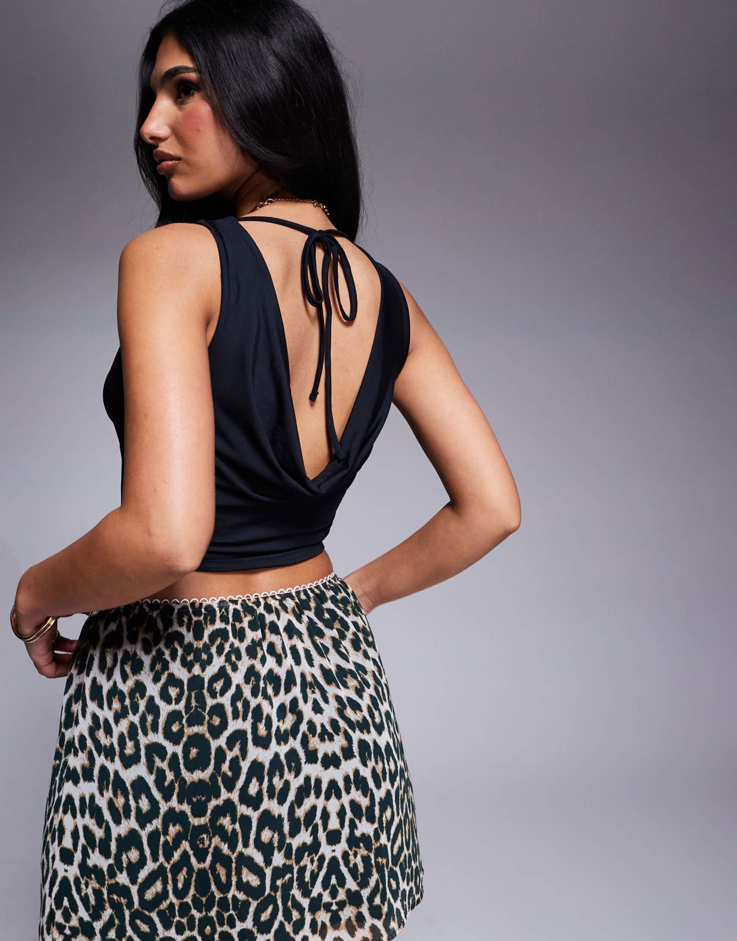 ASOS DESIGN cowl neck backless top in black - ASOS Sample Sale EU Store