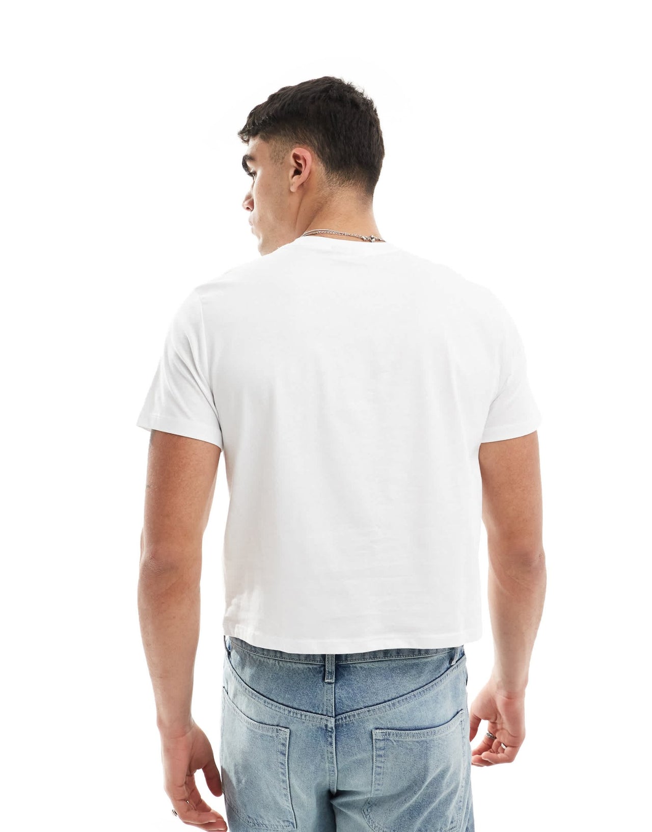 ASOS DESIGN cropped t-shirt in white with line drawing statue prints - ASOS Sample Sale EU Store