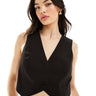 Gilet sartoriale cropped ASOS DESIGN nero