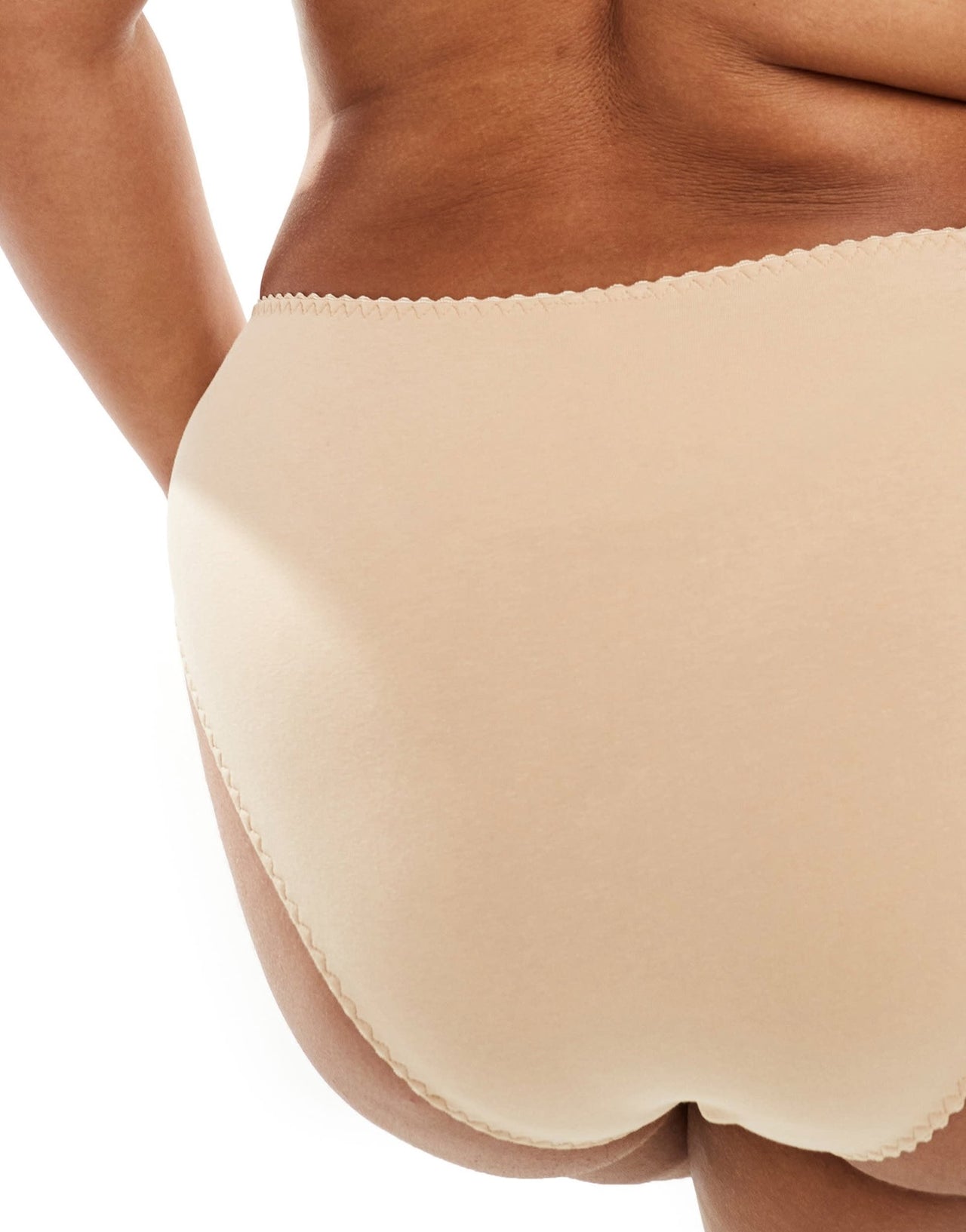 ASOS DESIGN Curve 2 pack Mila cotton brazillian brief in beige - ASOS Sample Sale EU Store