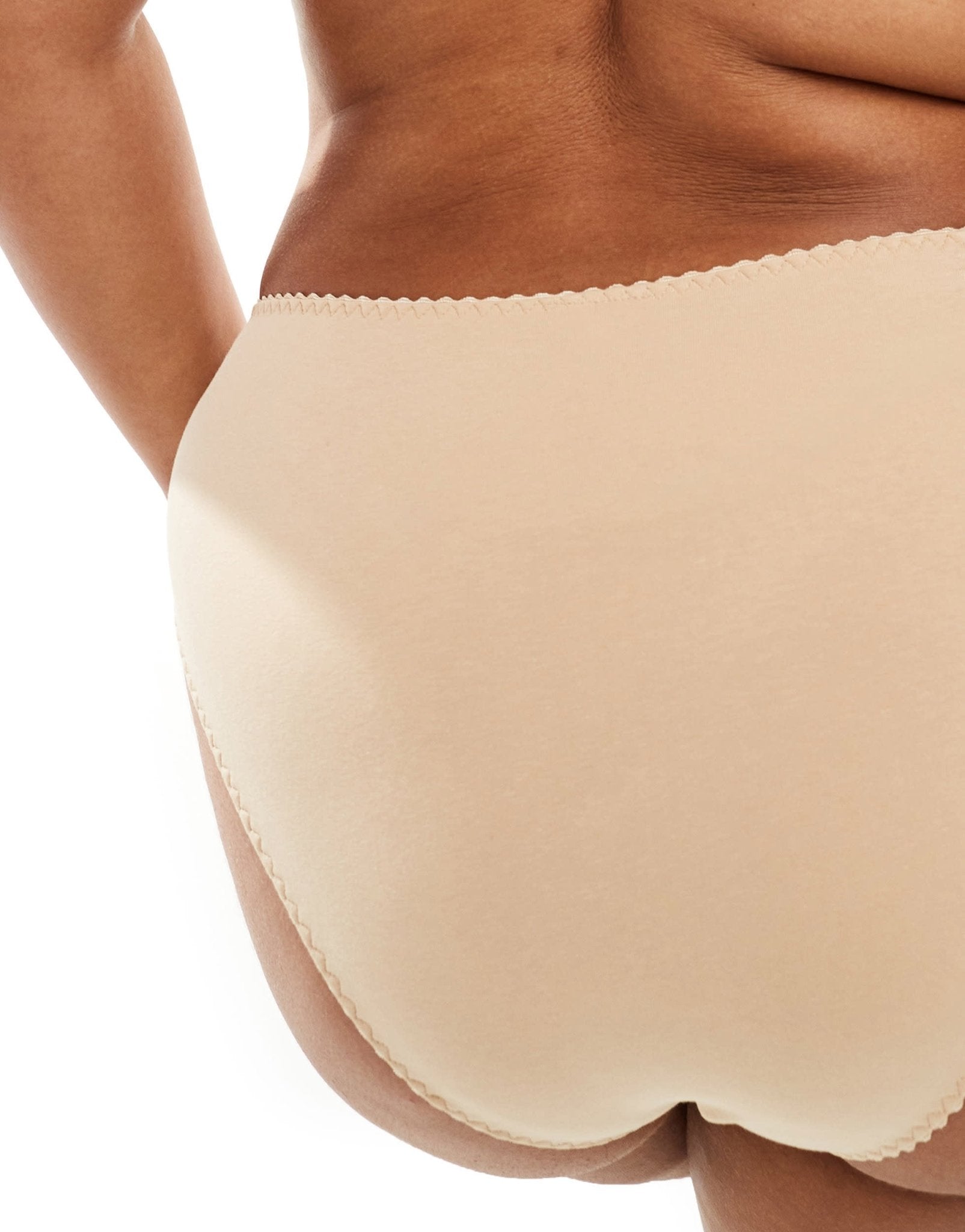 ASOS DESIGN Curve 2 pack Mila cotton brazillian brief in beige - ASOS Sample Sale EU Store