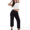 Jeans ASOS DESIGN Curve ankle grazer comfort stretch a gamba dritta in nero