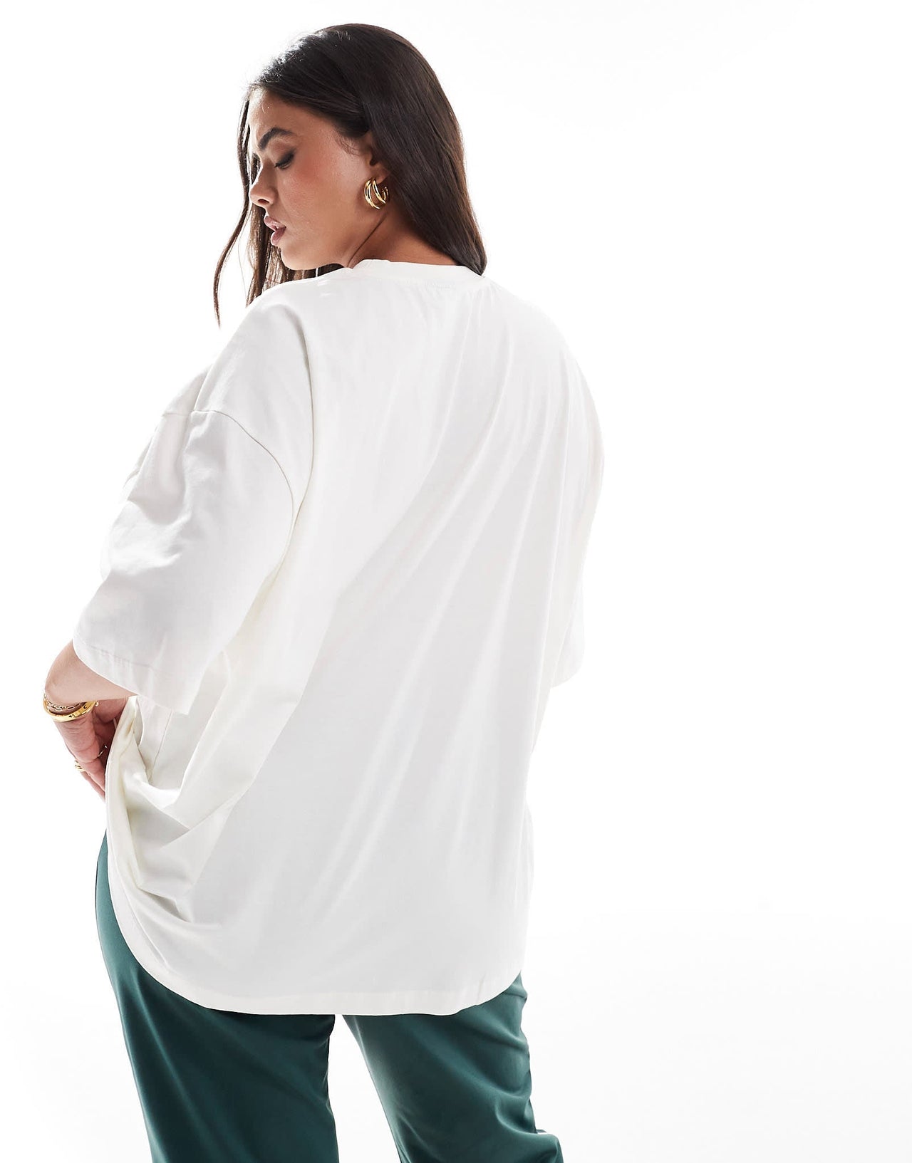 ASOS DESIGN Curve boyfriend fit t-shirt with tequila drink tulum graphic in cream - ASOS Sample Sale EU Store