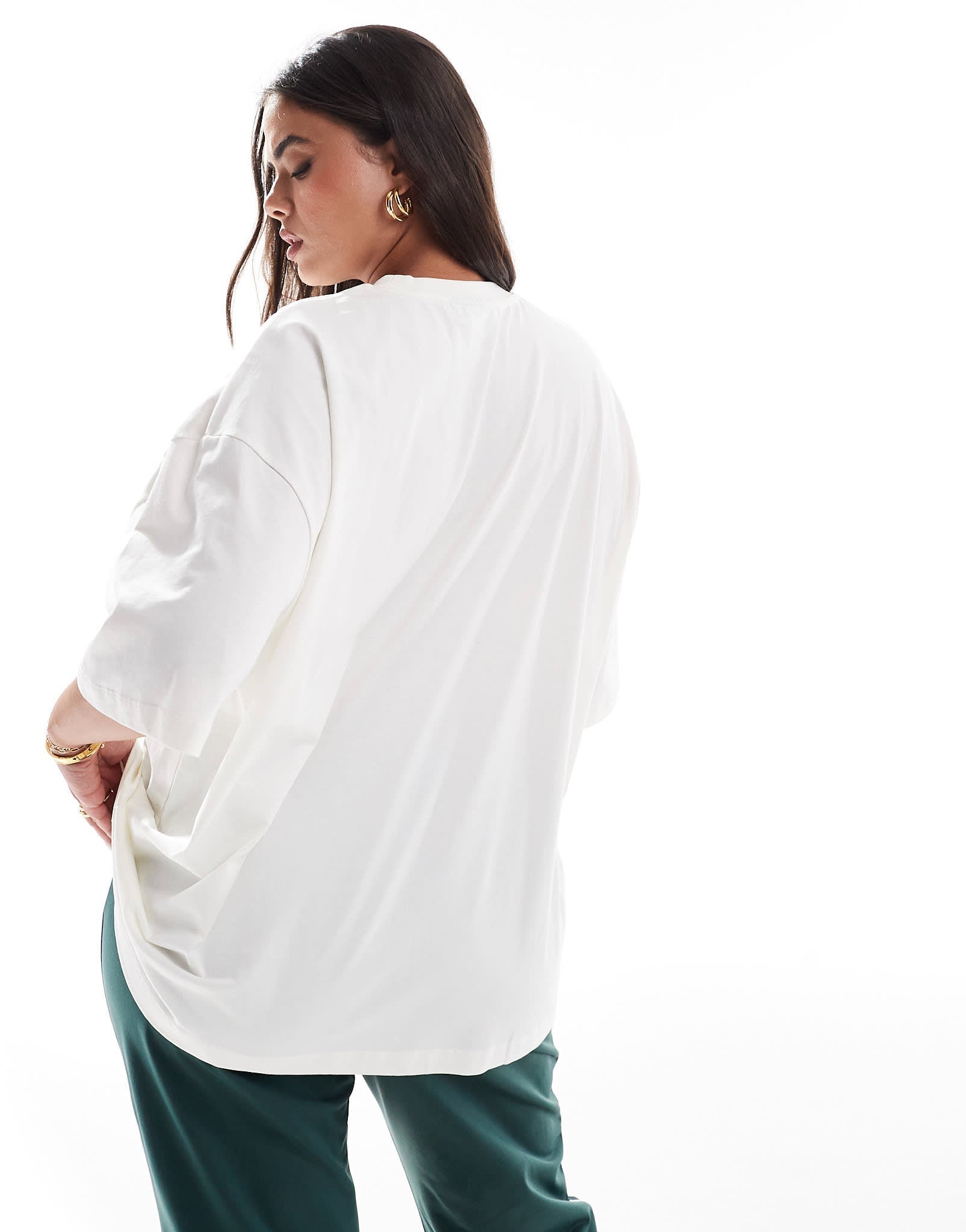ASOS DESIGN Curve boyfriend fit t-shirt with tequila drink tulum graphic in cream - ASOS Sample Sale EU Store