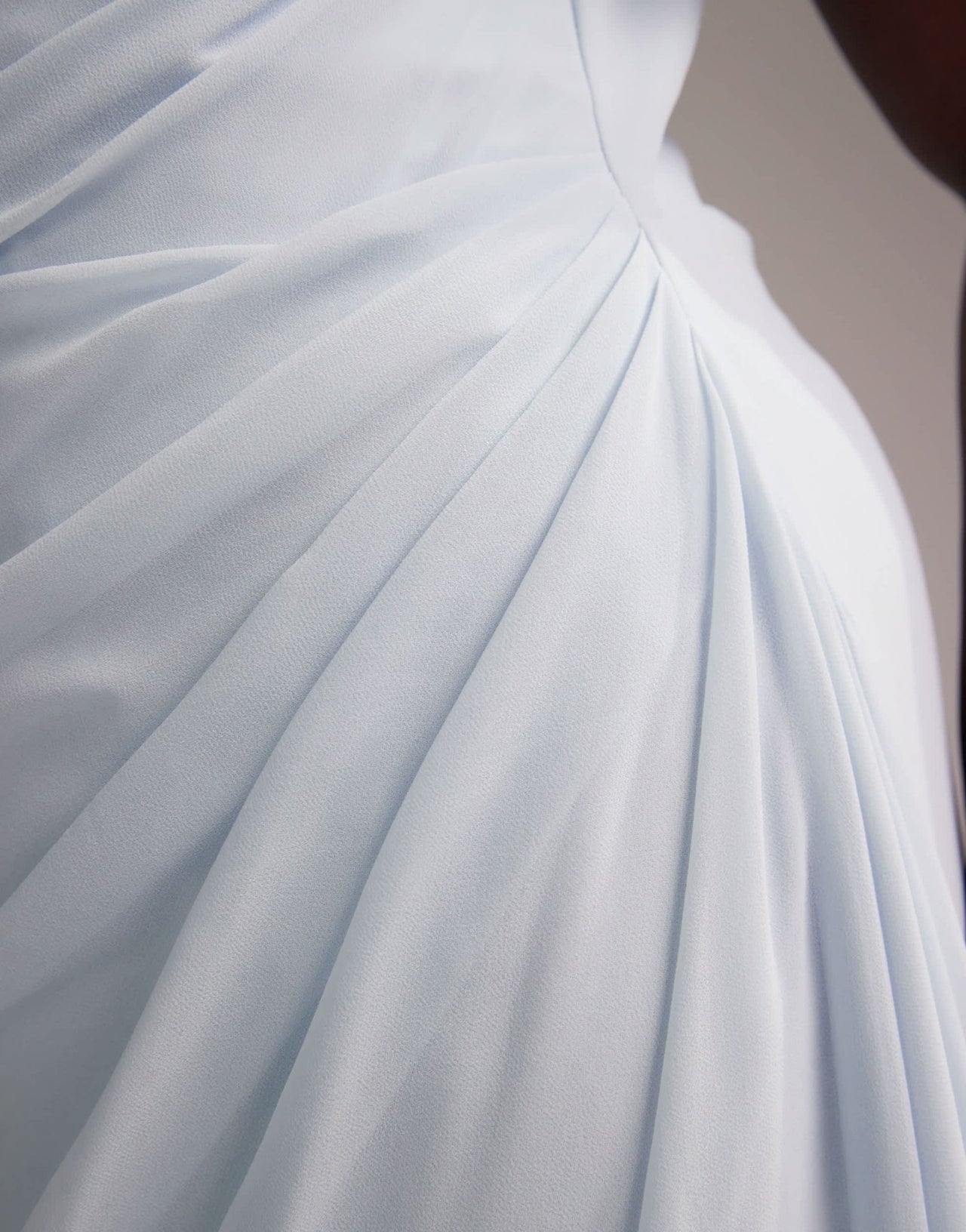 ASOS DESIGN Curve Bridesmaids draped bardot midaxi dress in light blue - ASOS Sample Sale EU Store
