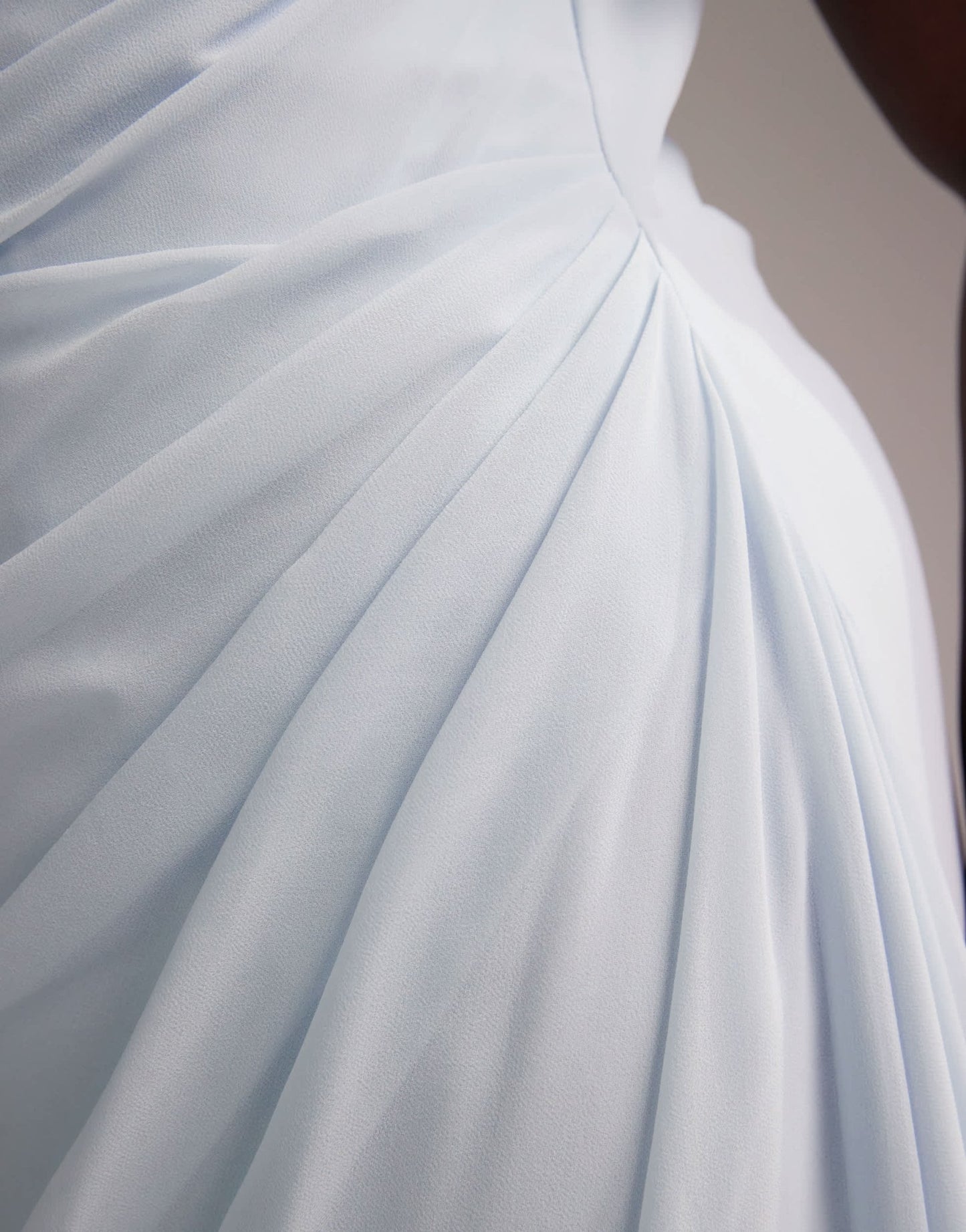 ASOS DESIGN Curve Bridesmaids draped bardot midaxi dress in light blue - ASOS Sample Sale EU Store