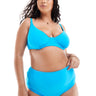 ASOS DESIGN Curve mix and match high waist bikini bottom in bright blue
