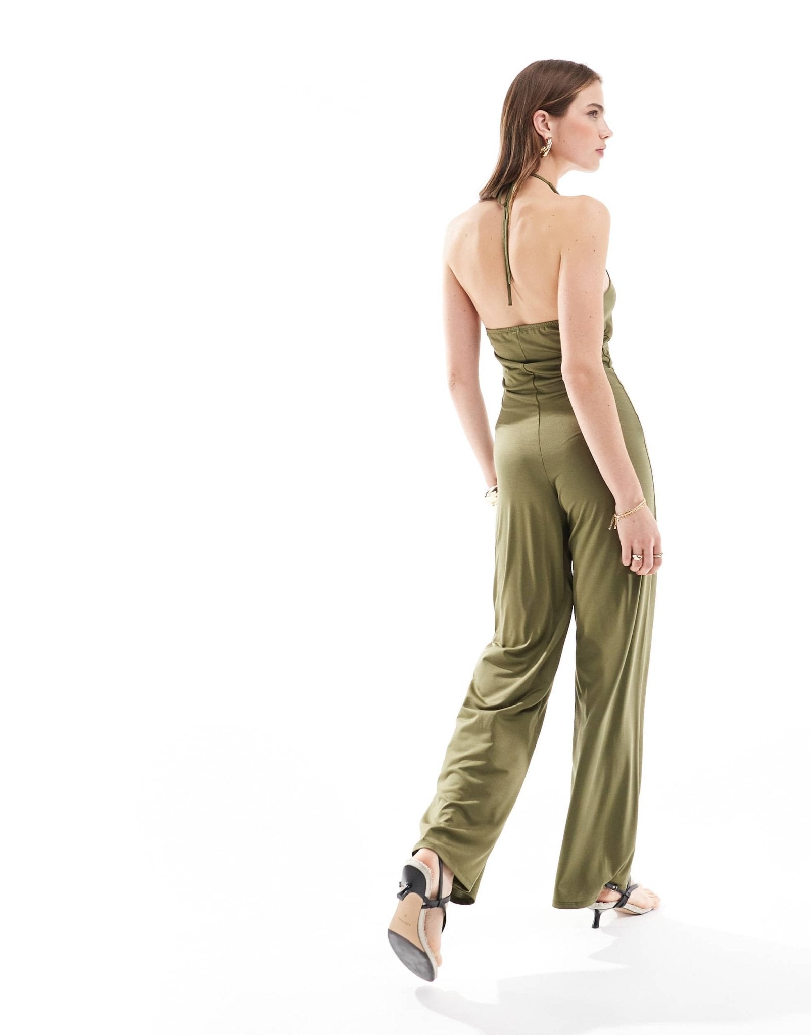 ASOS DESIGN cut out front bead detail wide leg jumpsuit - ASOS Sample Sale EU Store